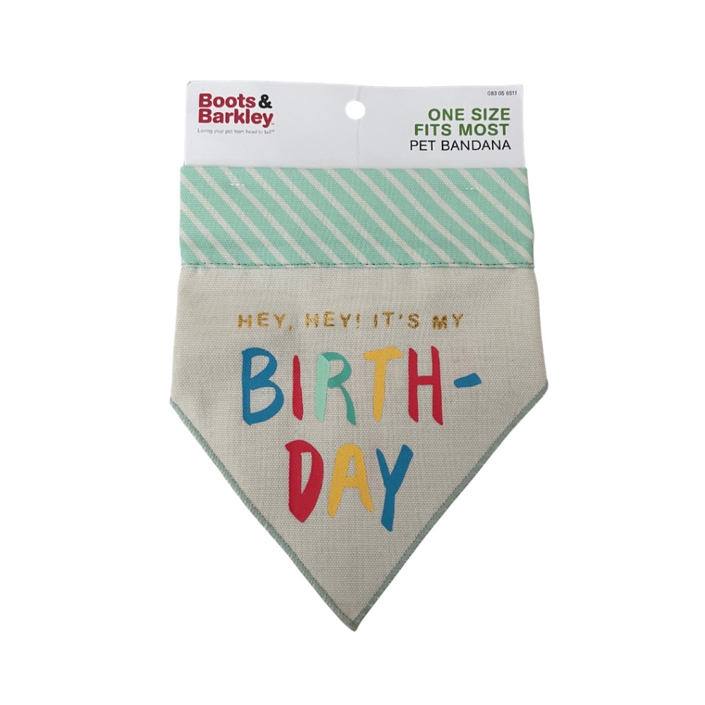 Boots & Barkley Birthday/Adoption Day Pet Bandana